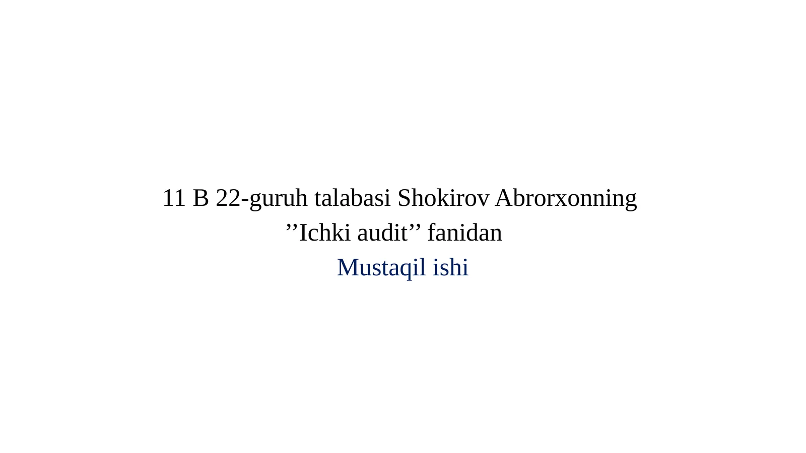 Ichki audit