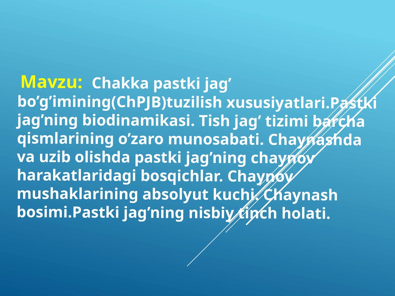 Chakkapastkijag’bo’g’imining(ChPJB)tuzilishxususiyatlari