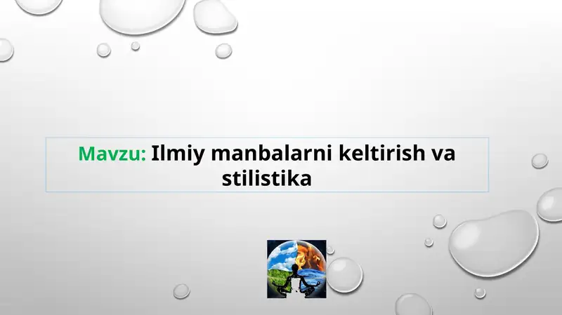 Ilmiy manbalarni keltirish va stilistika