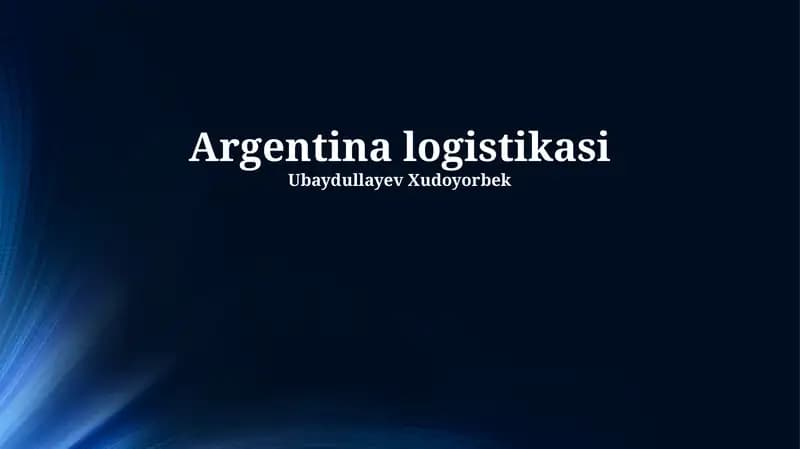 Argentina logistikasi