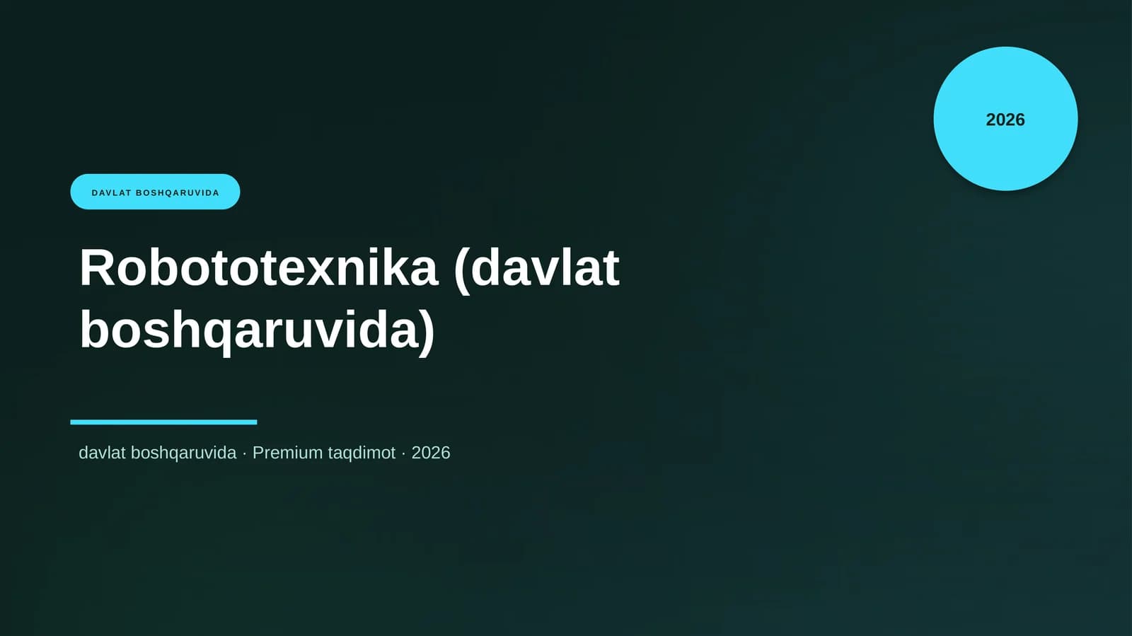 Robototexnika (davlat boshqaruvida)