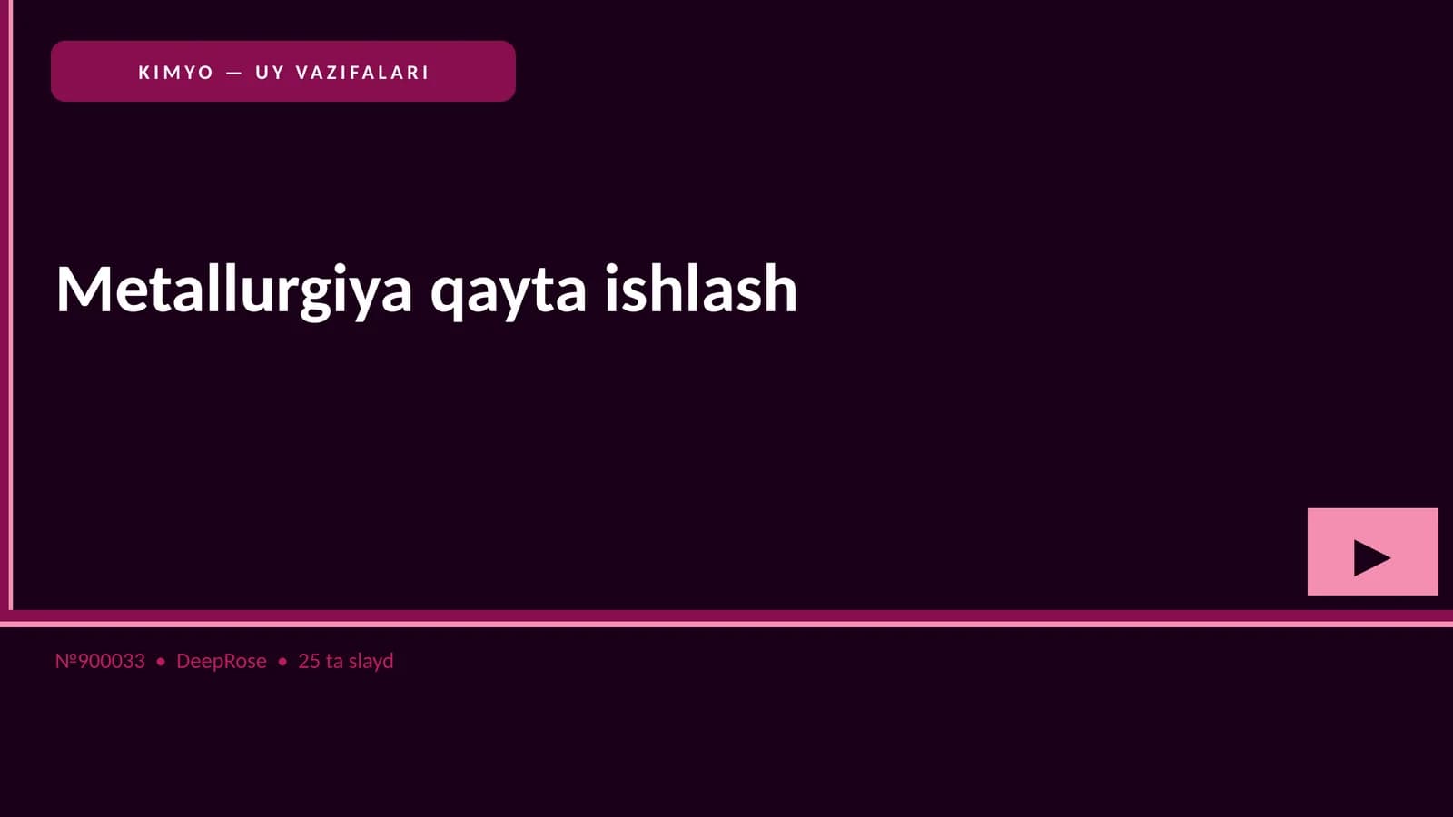 Metallurgiya qayta ishlash