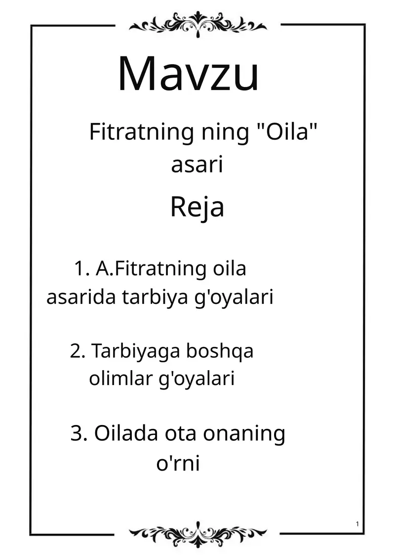 Fitratning Oila asari