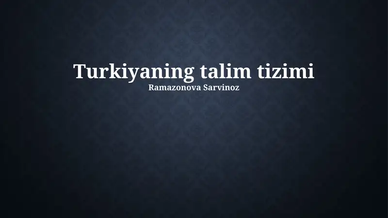 Turkiyaning talim tizimi
