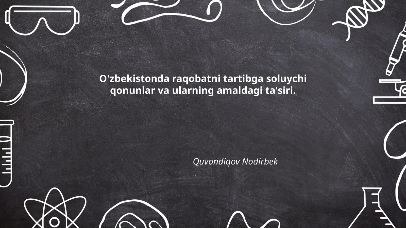 O'zbekistonda raqobatni tartibga soluychi qonunlar va ularning amaldagi ta'siri