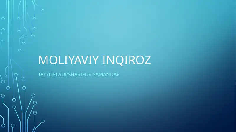 Moliyaviy inqiroz