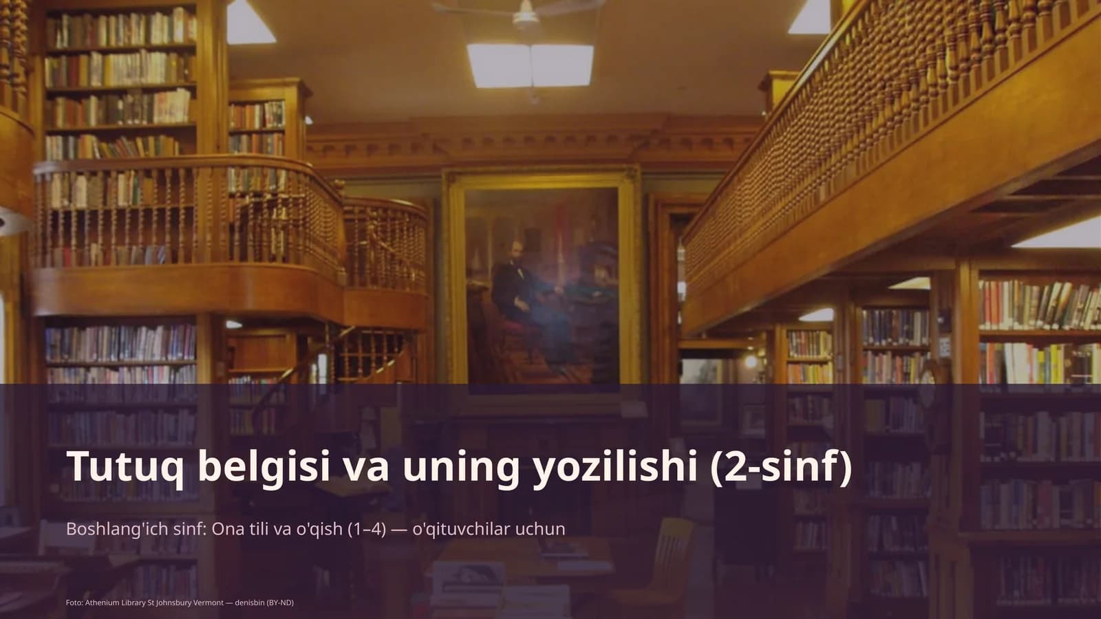 Tutuq belgisi va uning yozilishi (2-sinf)