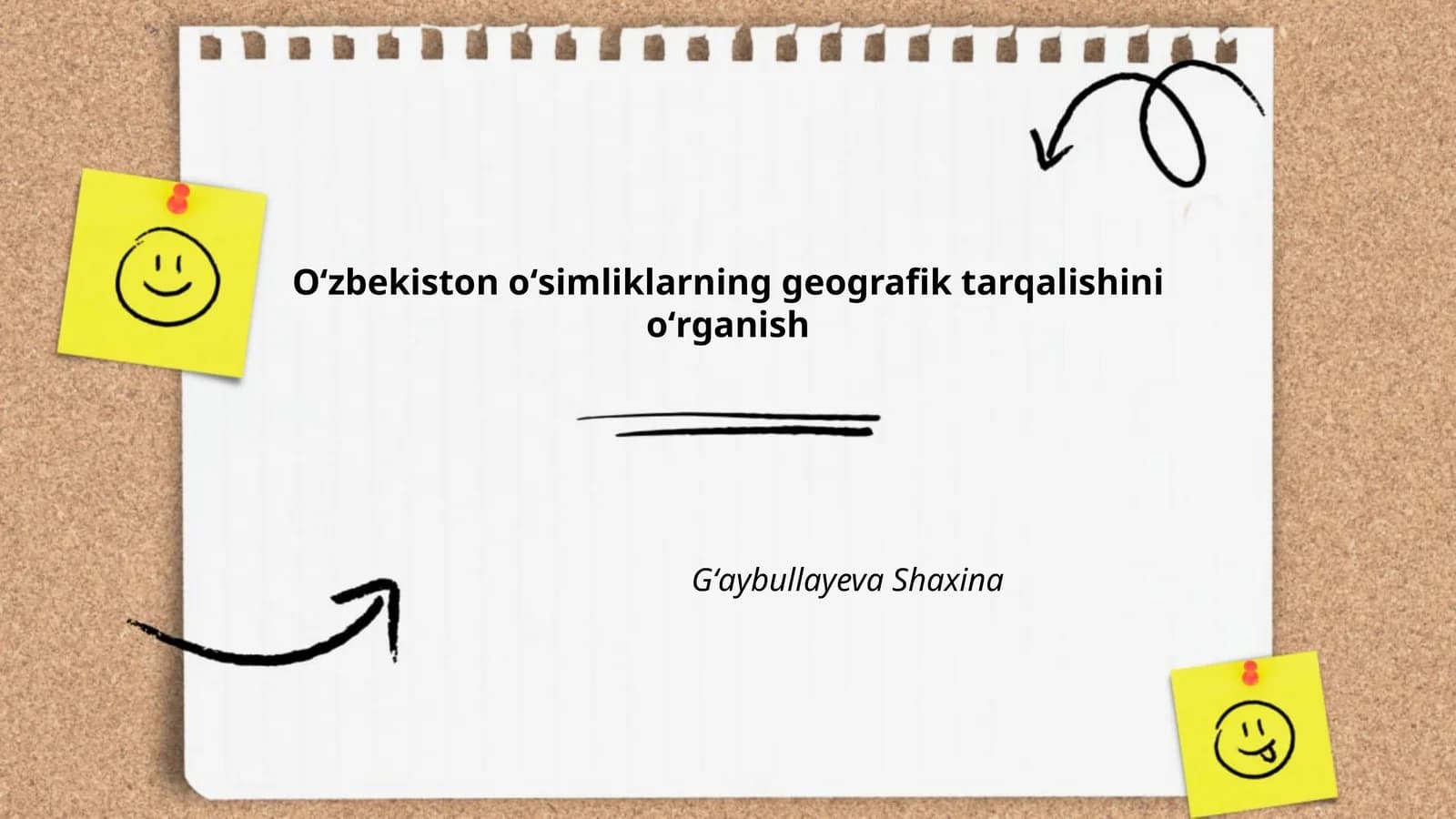 Oʻzbekiston oʻsimliklarning geografik tarqalishini oʻrganish