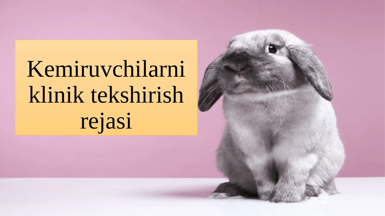 Kemiruvchilarni klinik tekshirish rejasi