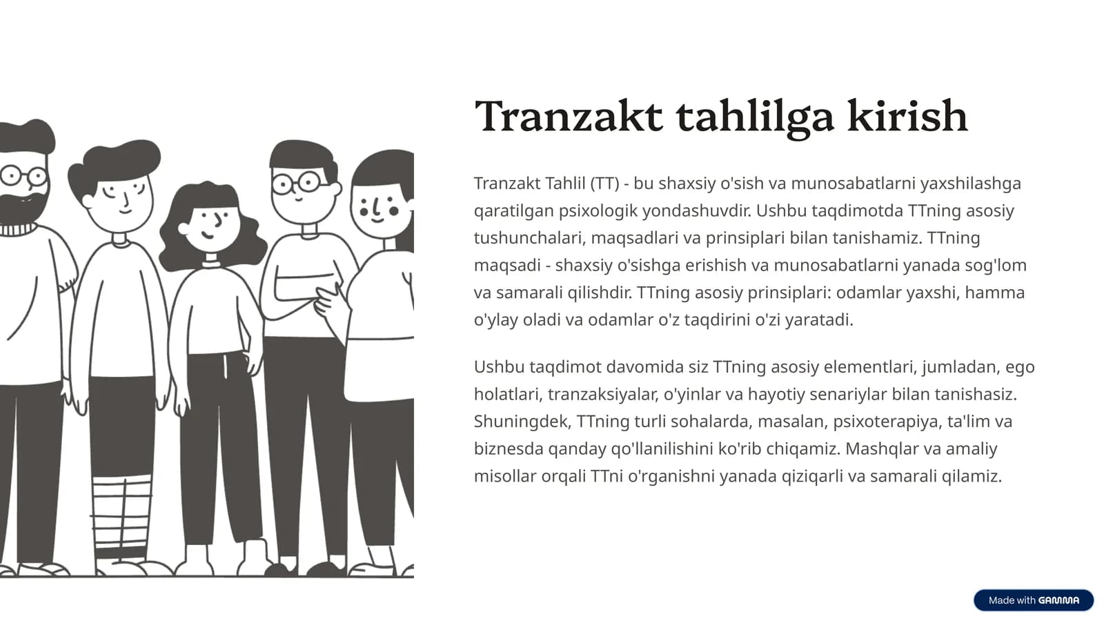 Tranzakt tahlilga kirish