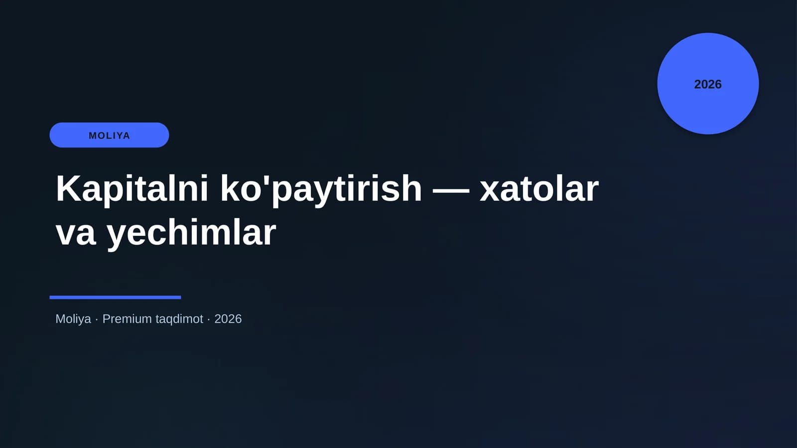 Kapitalni ko'paytirish — xatolar va yechimlar
