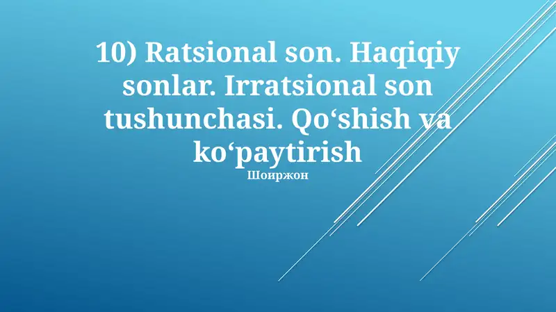 Ratsional sonlar