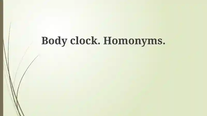 Understanding Your Body Clock
