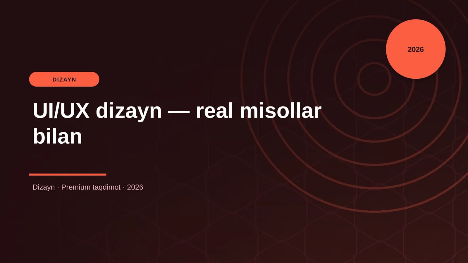 UI/UX dizayn — real misollar bilan