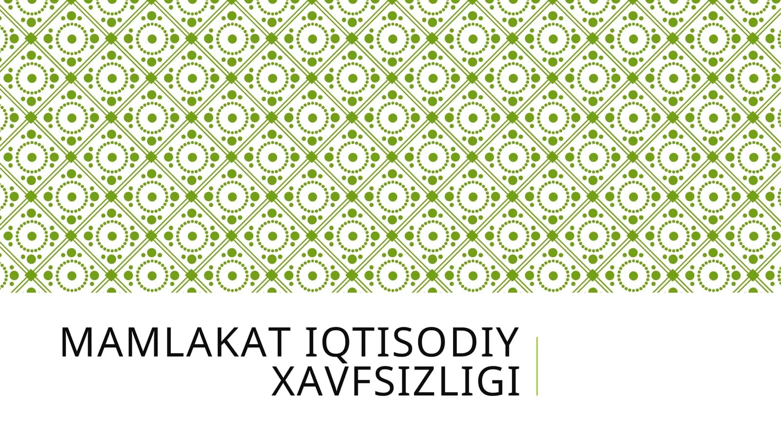 Mаmlаkаt iqtisodiy xаvfsizligi