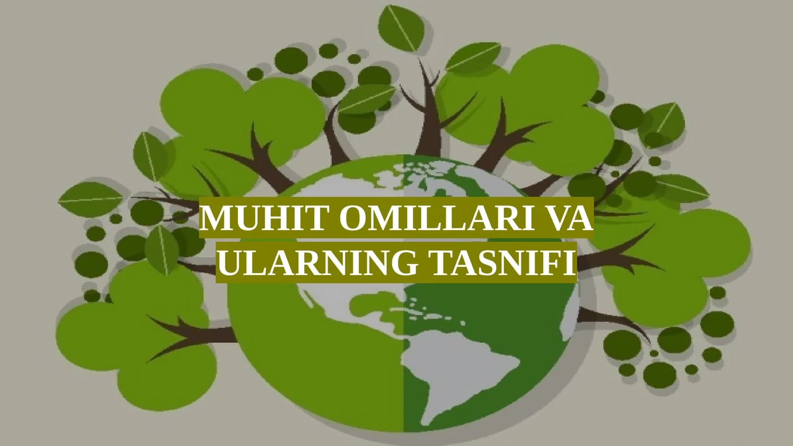 MUHIT OMILLARI VA ULARNING TASNIFI