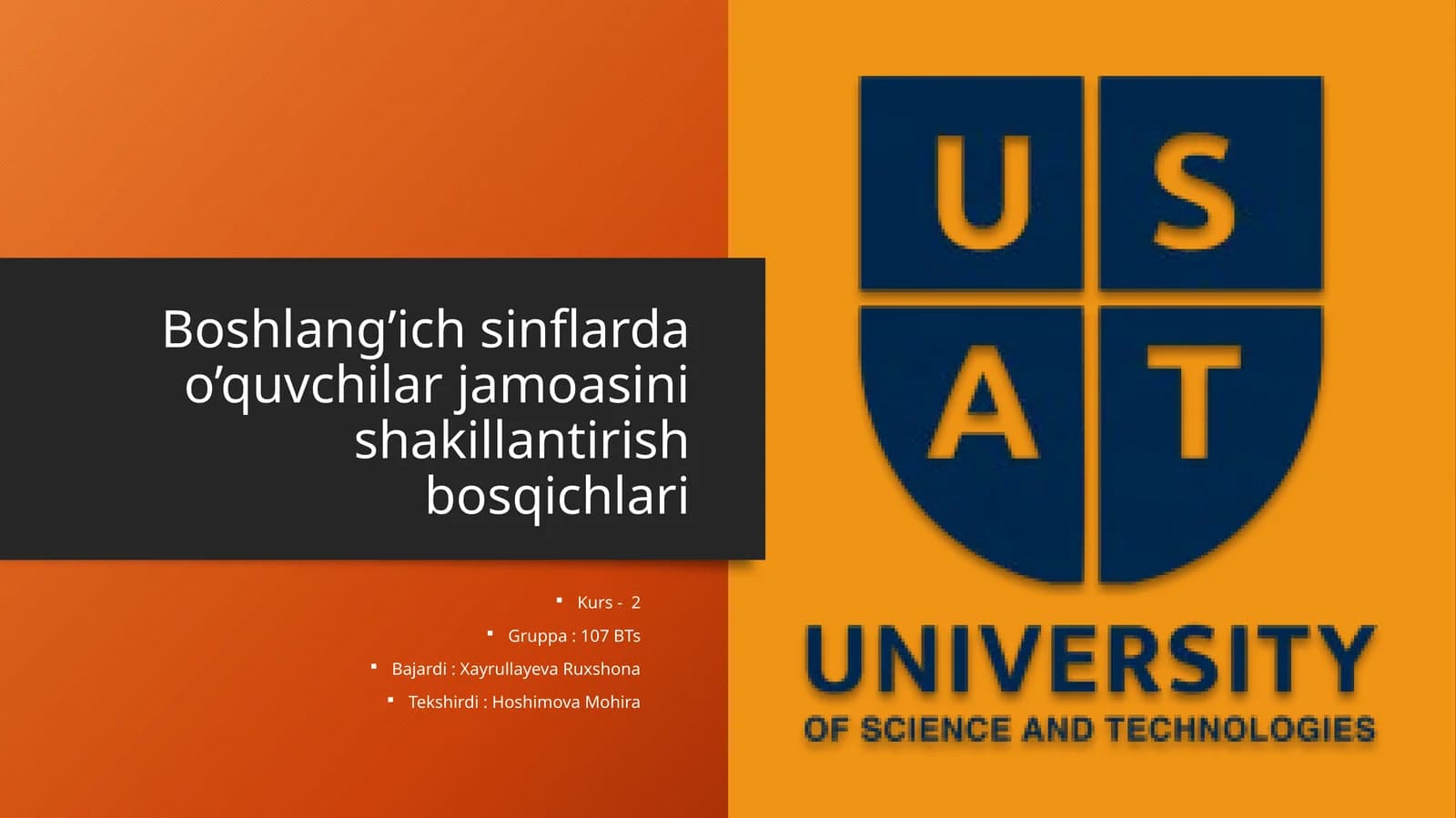 Boshlang’ichsinflardao’quvchilarjamoasinishakillantirishbosqichlari