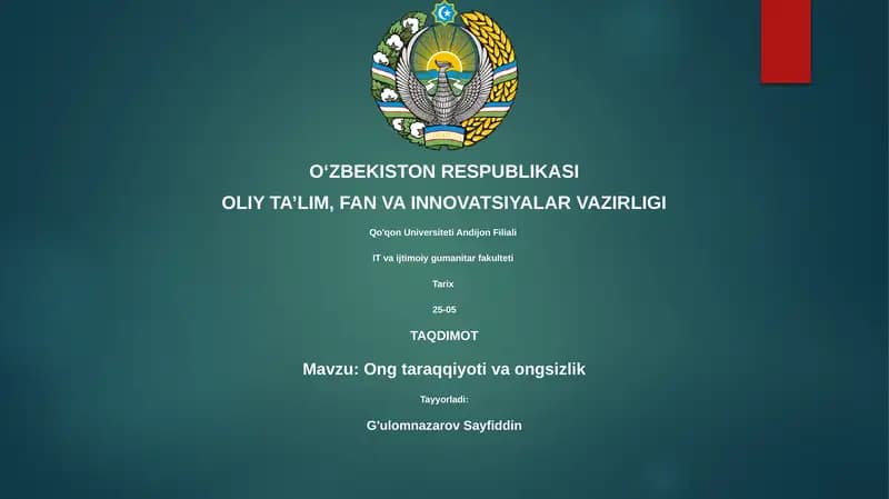 Ong taraqqiyoti va ongsizlik
