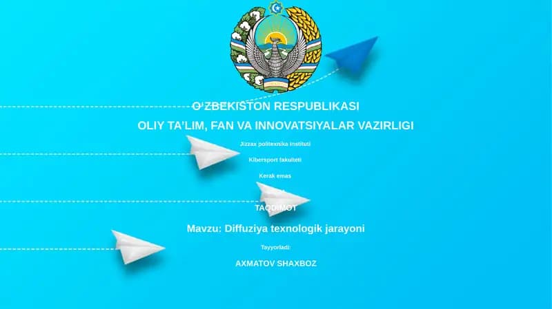 Diffuziya texnologik jarayoni