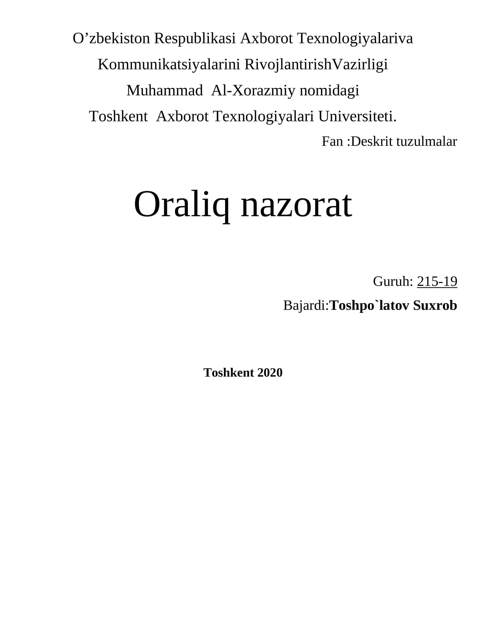 Deskrit tuzulmalar