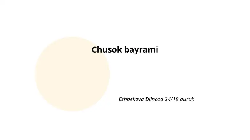 Chusok bayrami