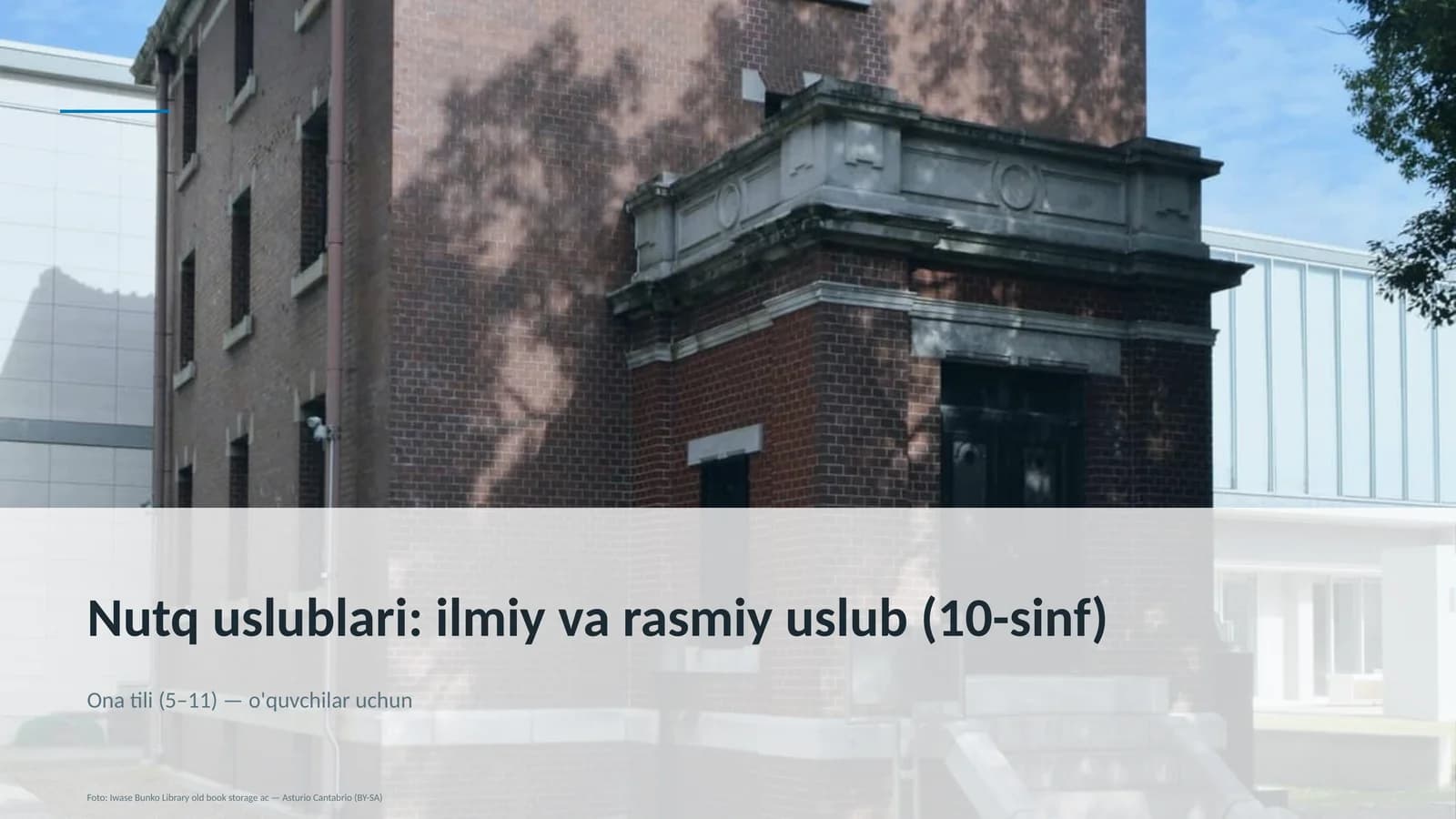 Nutq uslublari: ilmiy va rasmiy uslub (10-sinf)