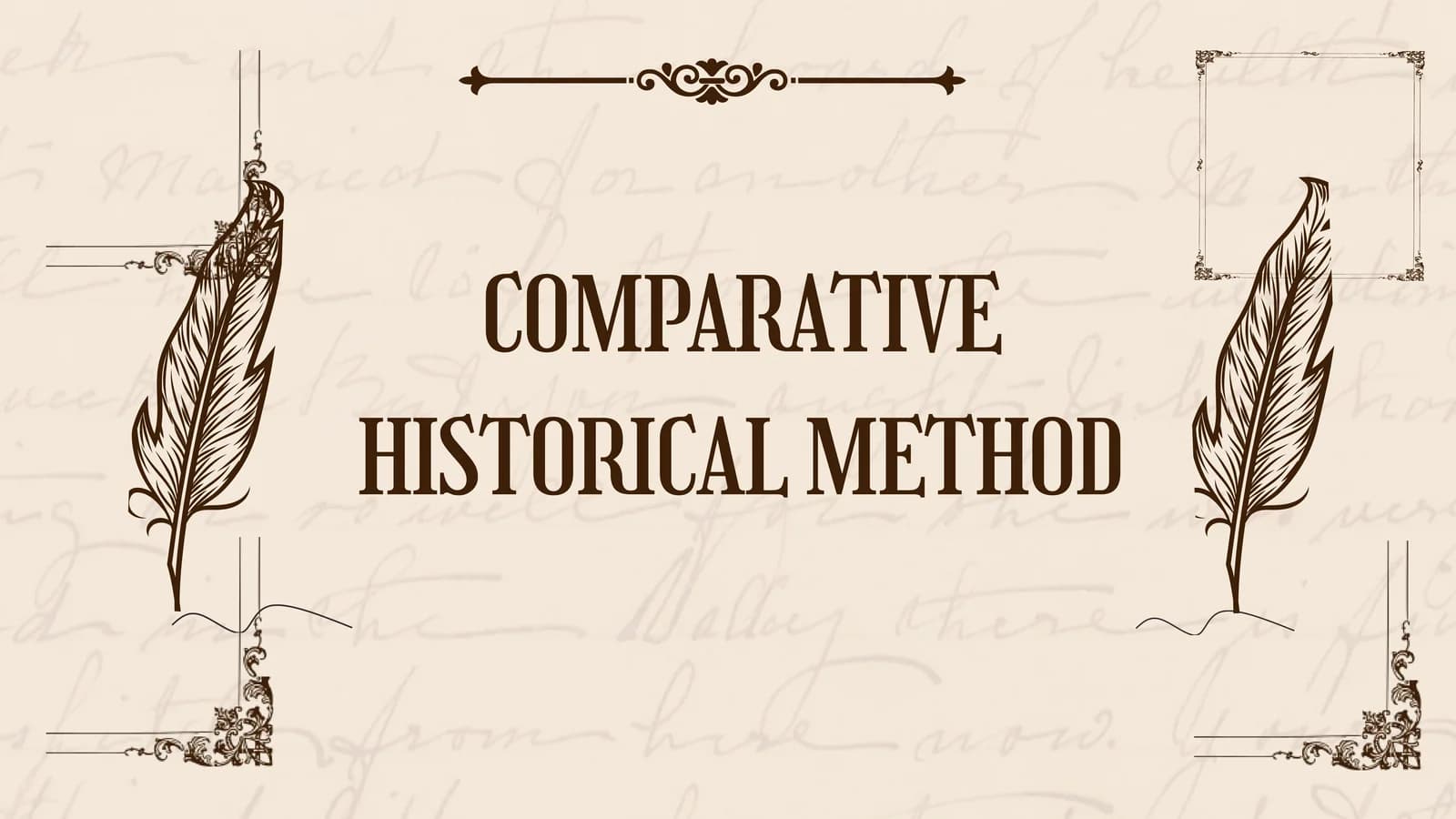Comparative Historical Method