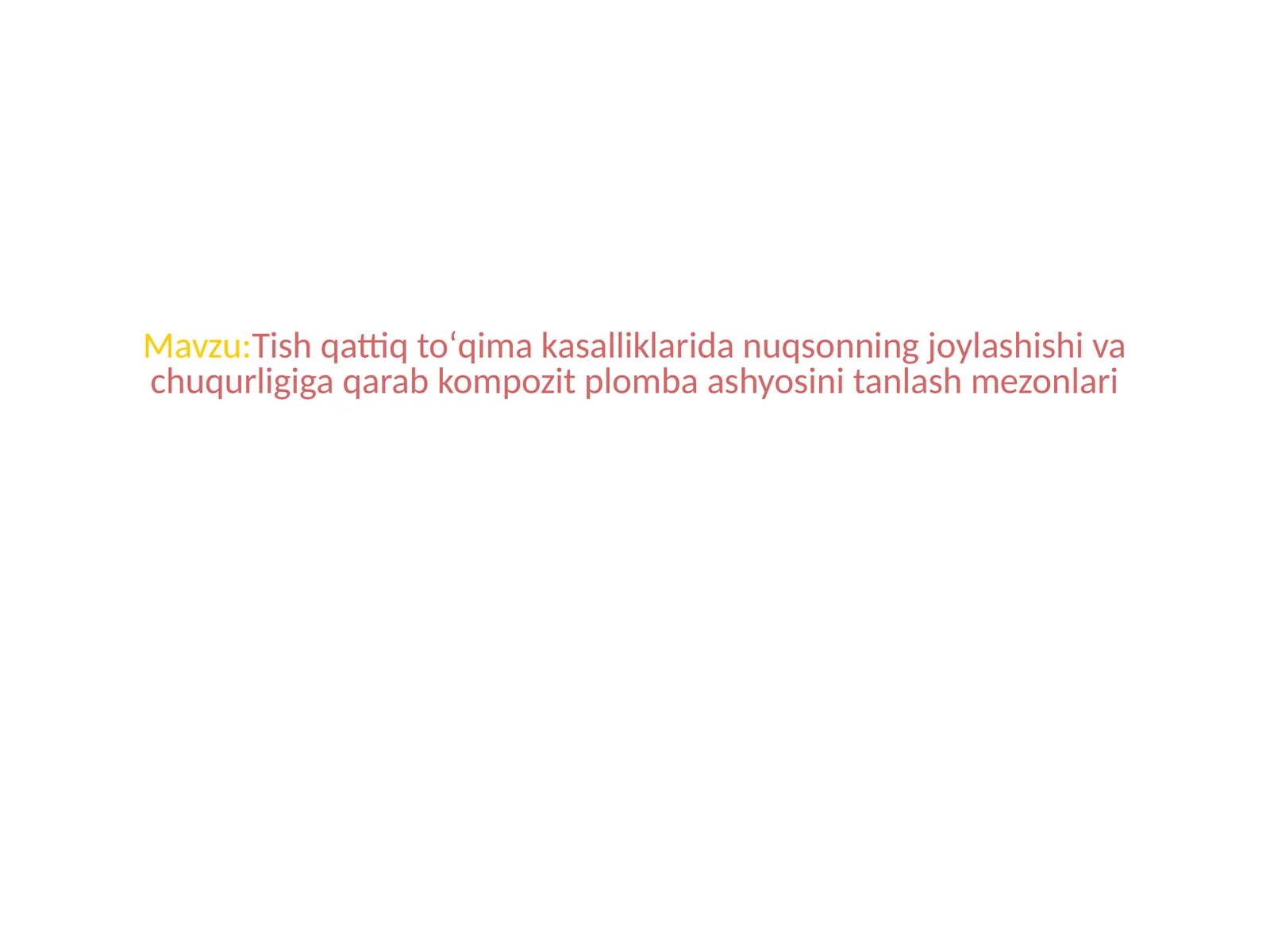 Kompozit plomba materiallari