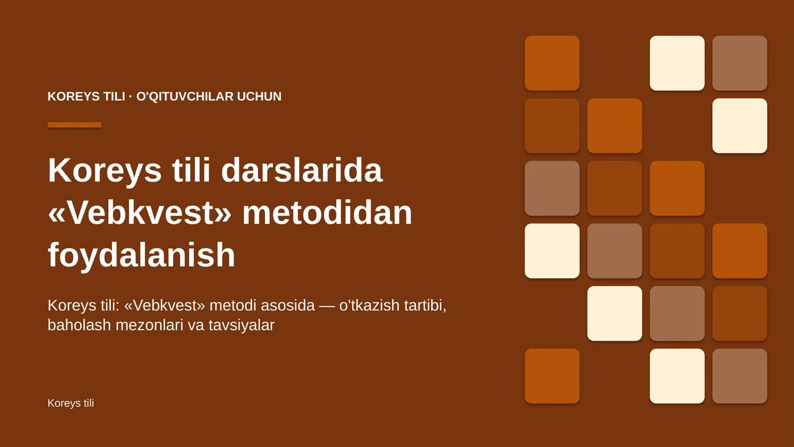 koreys tili darslarida vebkvest metodidan foydalanish 9108
