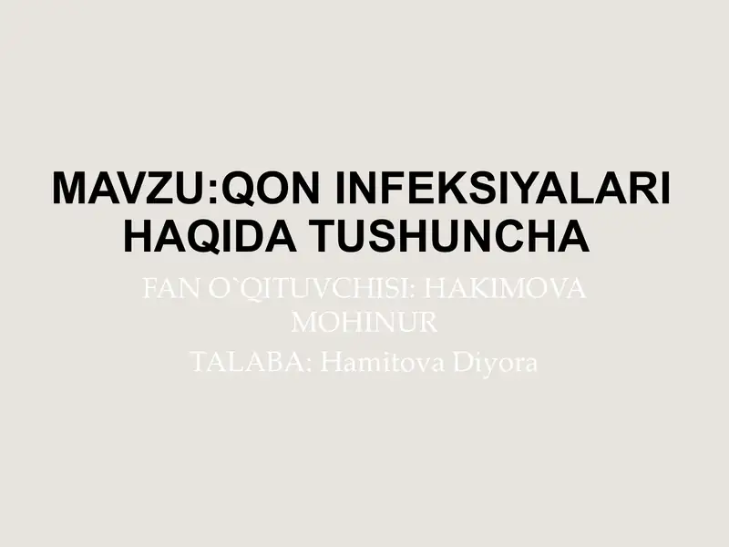 Qon Kasalliklari