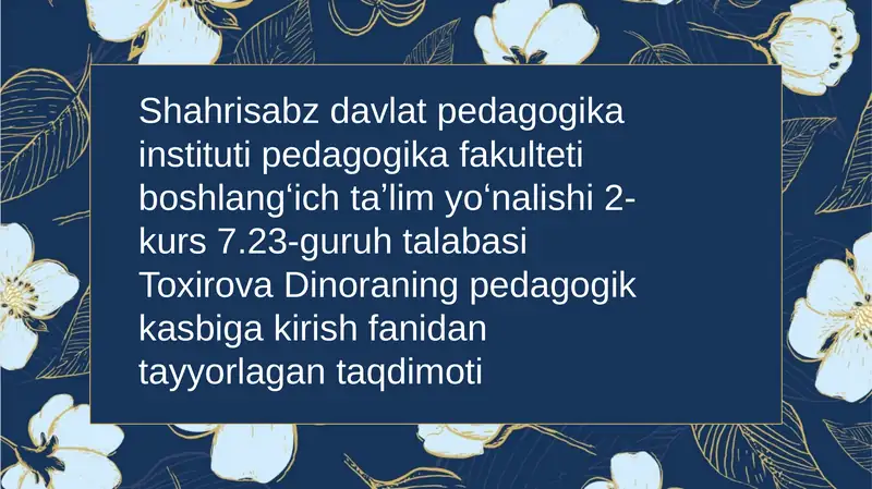 Islom dini O'qitish Materiallari