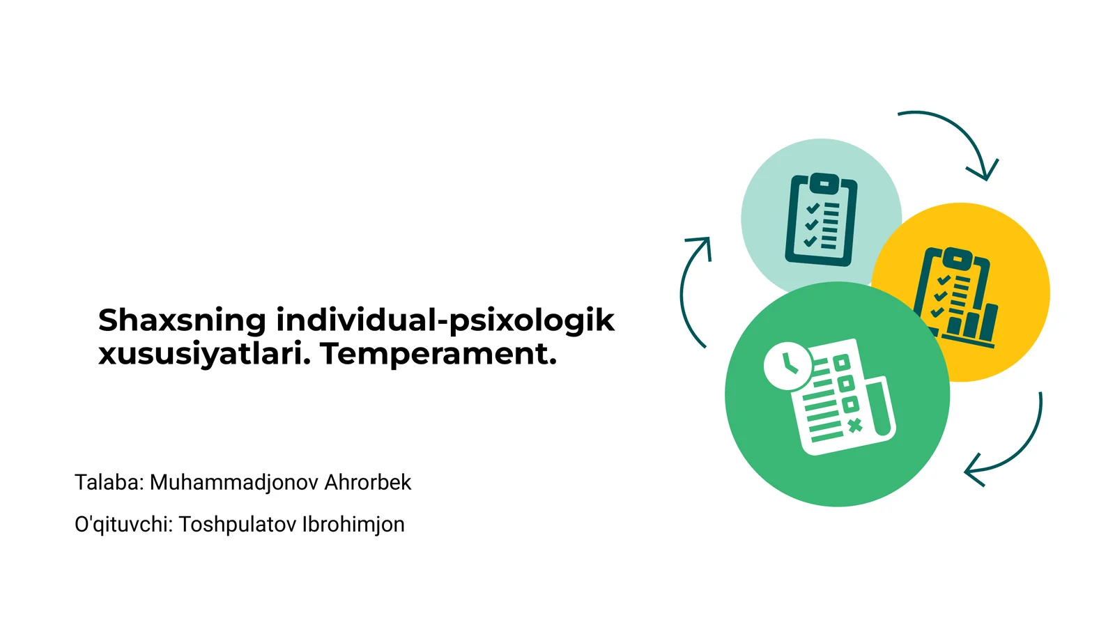 Shaxsning Individual-Psixologik Xususiyatlari