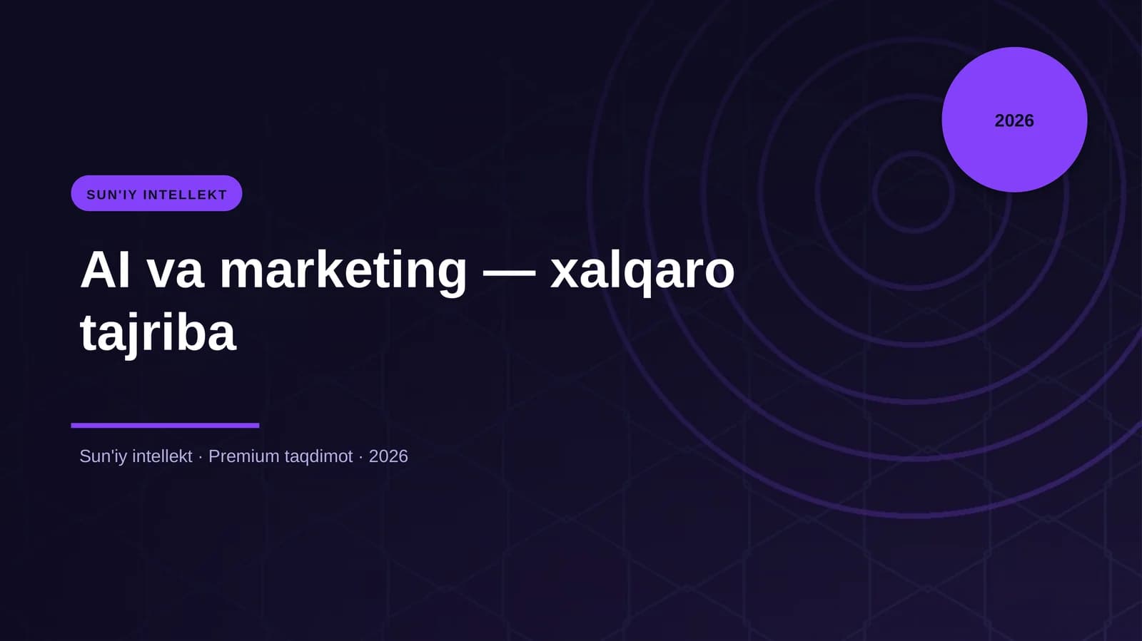 AI va marketing — xalqaro tajriba