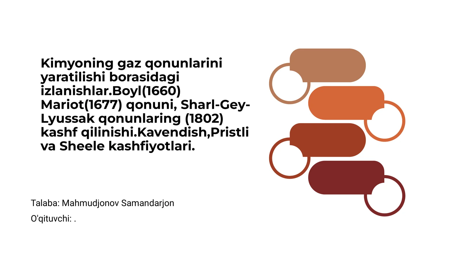 Kimyoning gaz qonunlarini yaratilishi