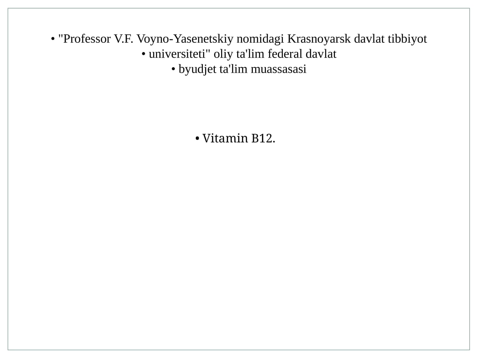 Biologiya - Vitamin B12