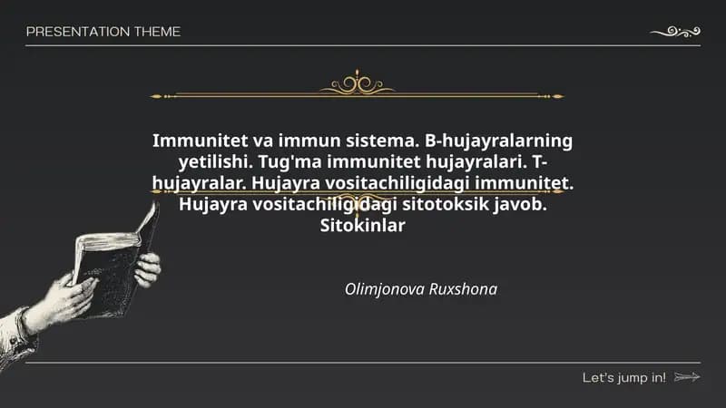 Immunitet va immun sistema