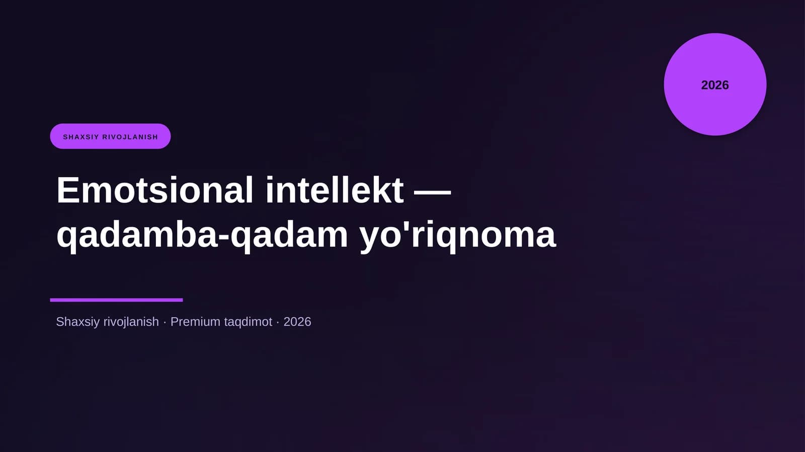 Emotsional intellekt — qadamba-qadam yo'riqnoma