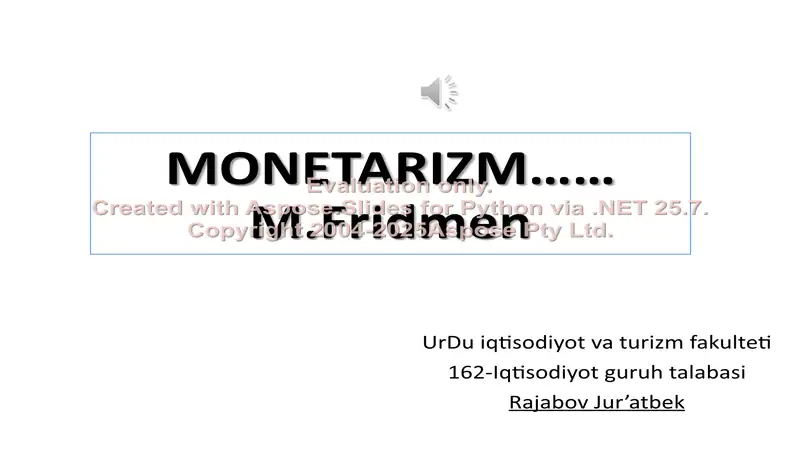MONETARIZM