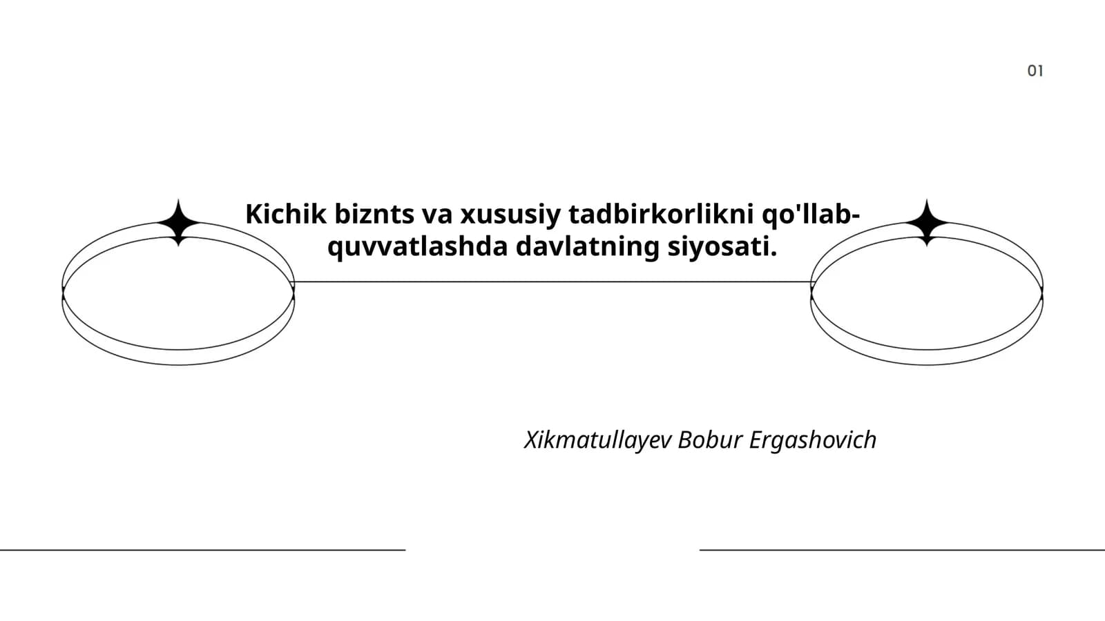 Kichik biznts va xususiy tadbirkorlikni qo'llab-quvvatlashda davlatning siyosati