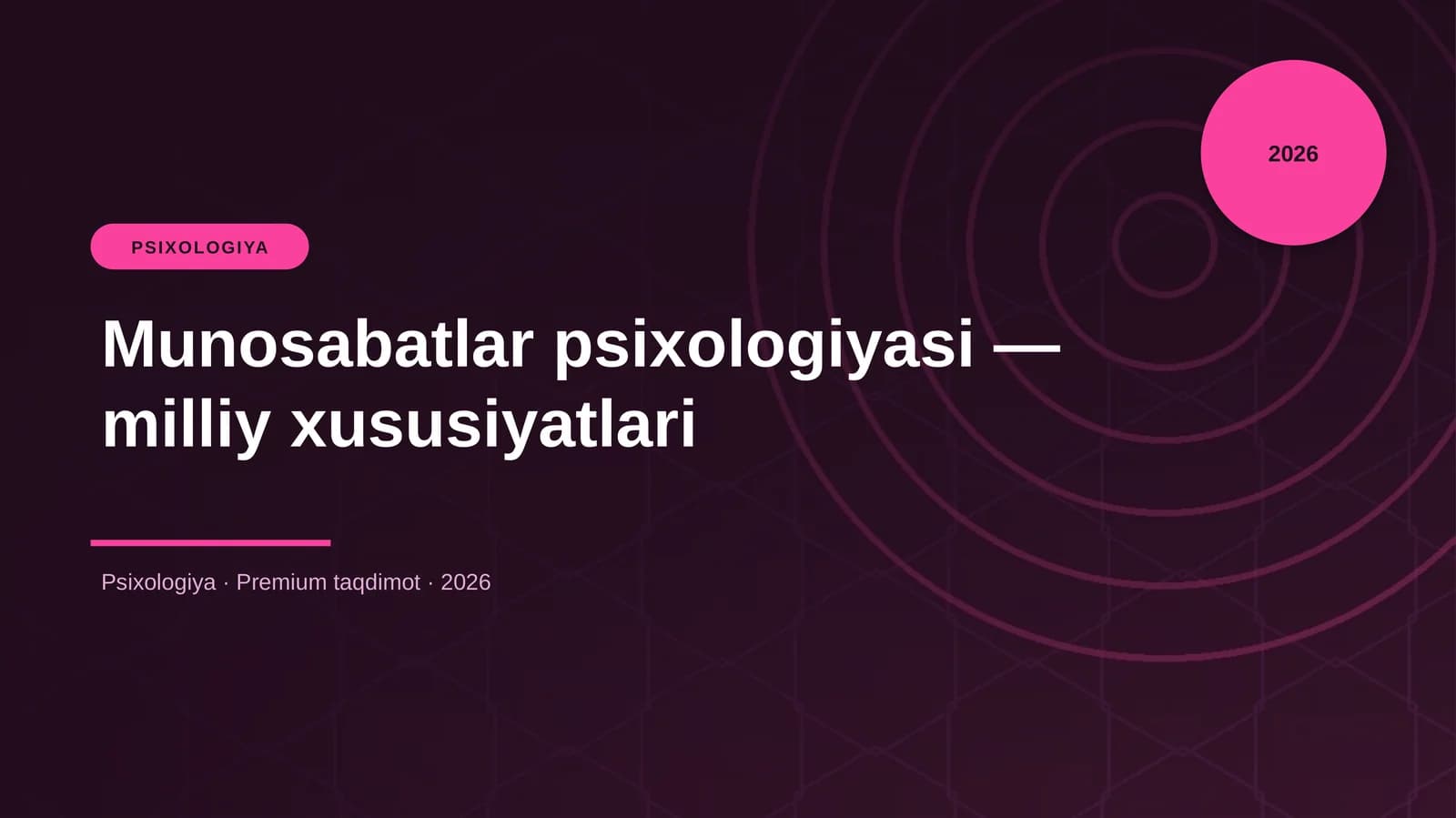 Munosabatlar psixologiyasi — milliy xususiyatlari