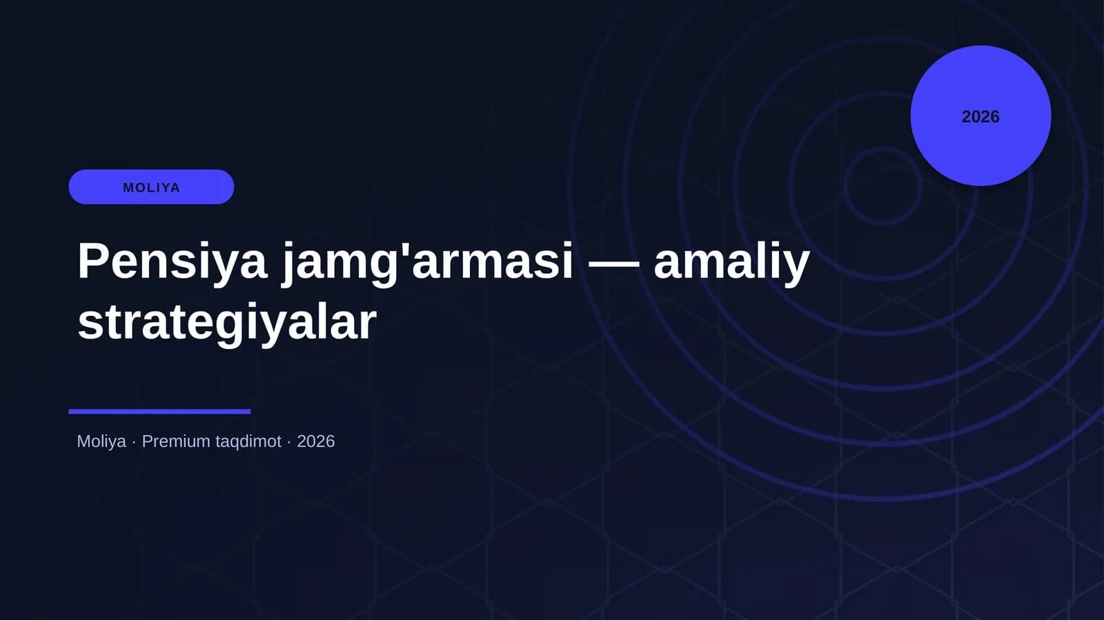 Pensiya jamg'armasi — amaliy strategiyalar