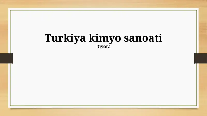 Turkiya kimyo sanoati