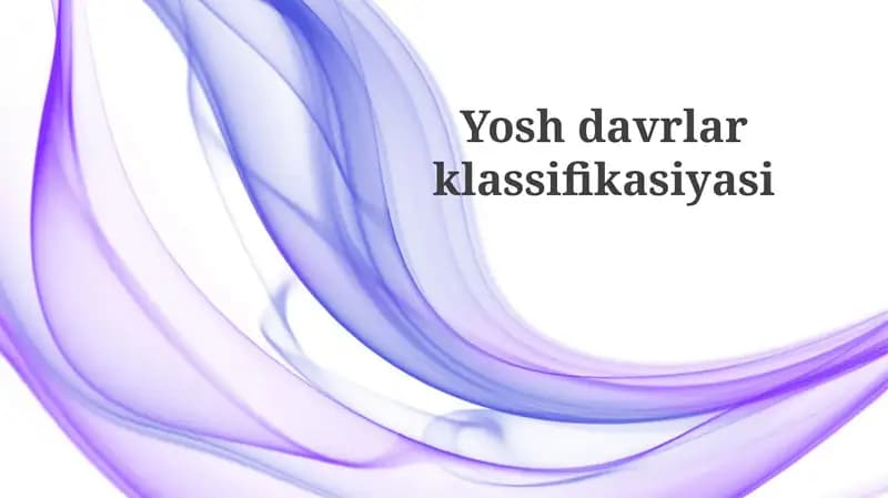 Yoshdavrlarklassifikasiyasi