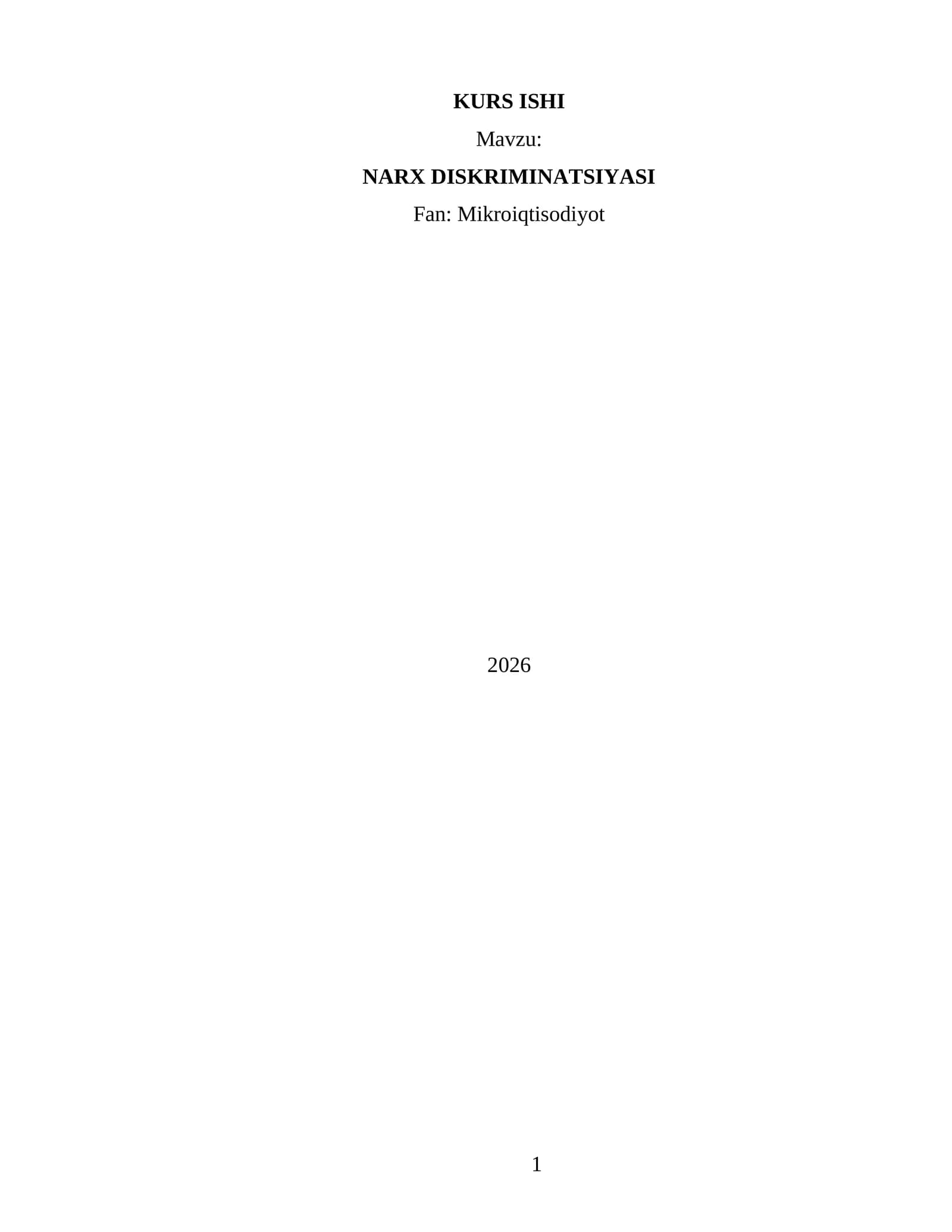 NARX DISKRIMINATSIYASI