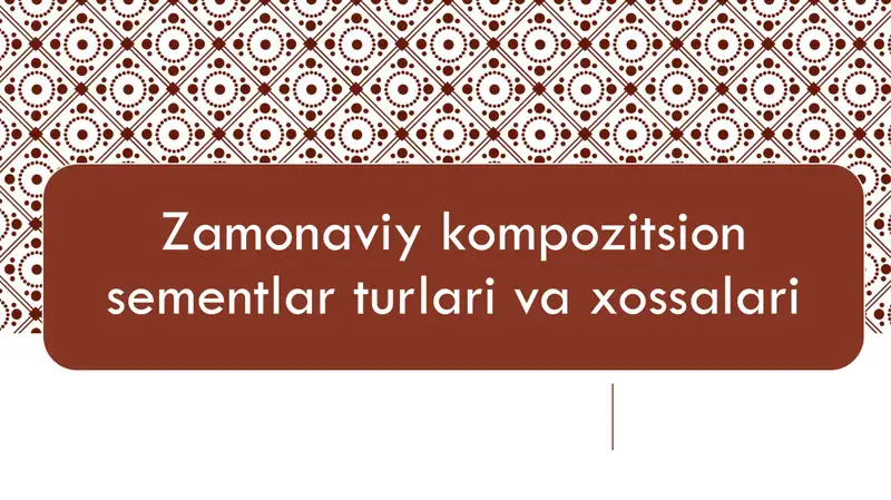 Kopmozitsion sement