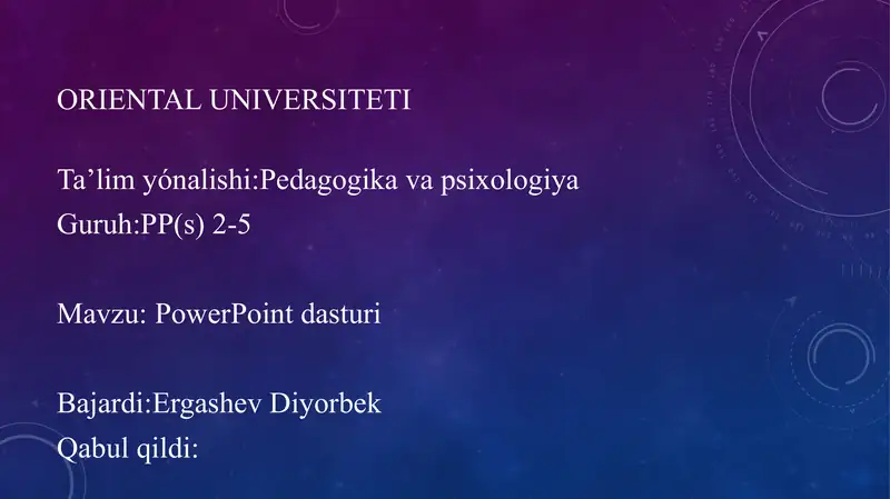 PowerPoint dasturi