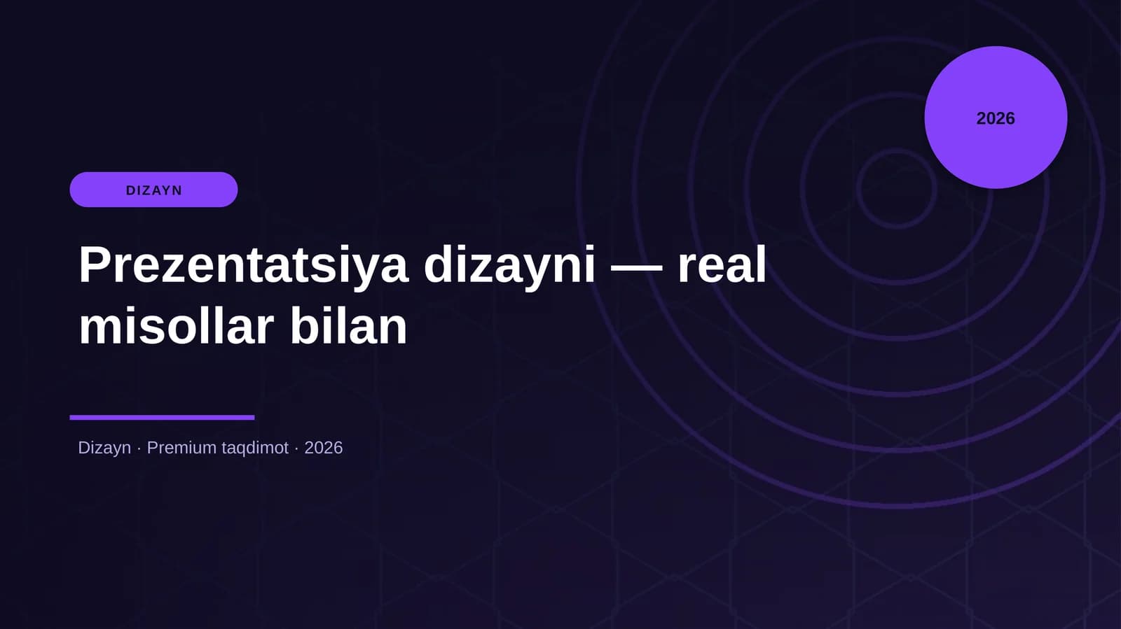 Prezentatsiya dizayni — real misollar bilan