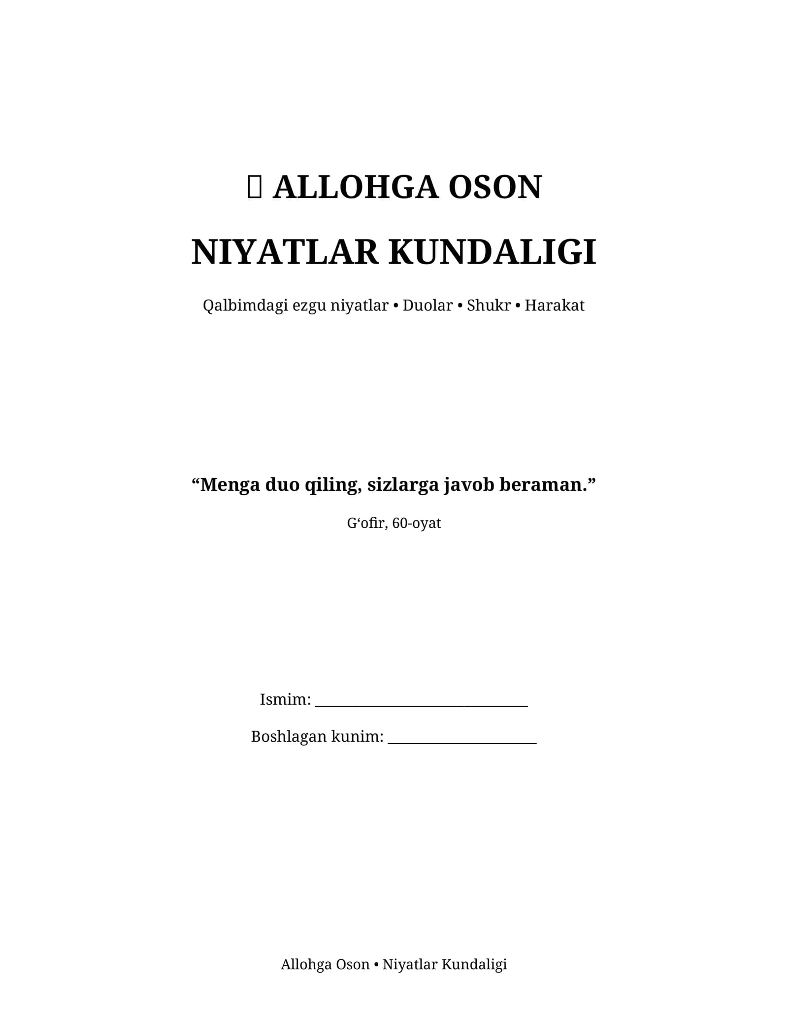 NIYATLAR KUNDALIGI
