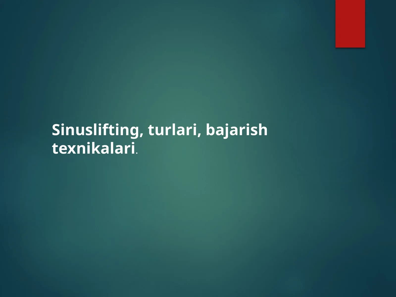 Sinuslifting
