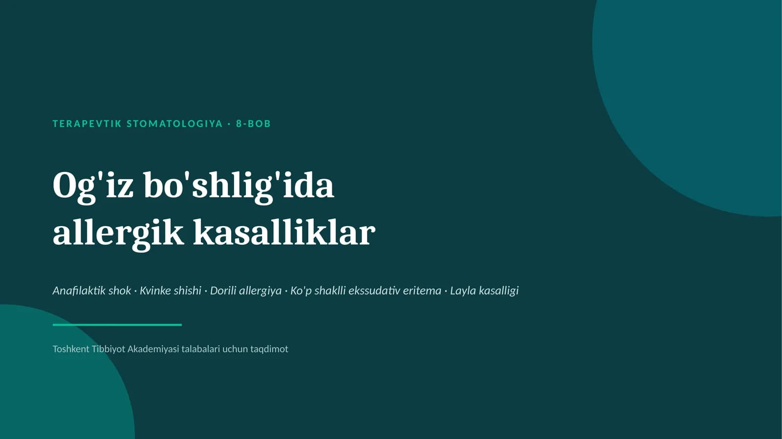 Allergik kassalliklar